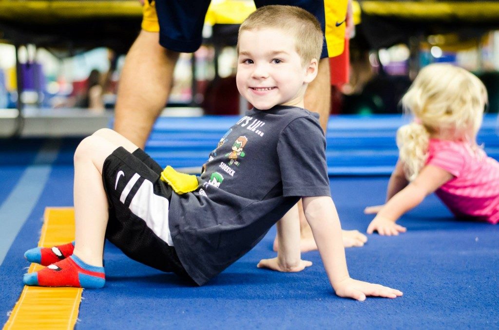 Boy in Preschool Gymnastics